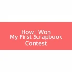 How I Won My First Scrapbook Contest