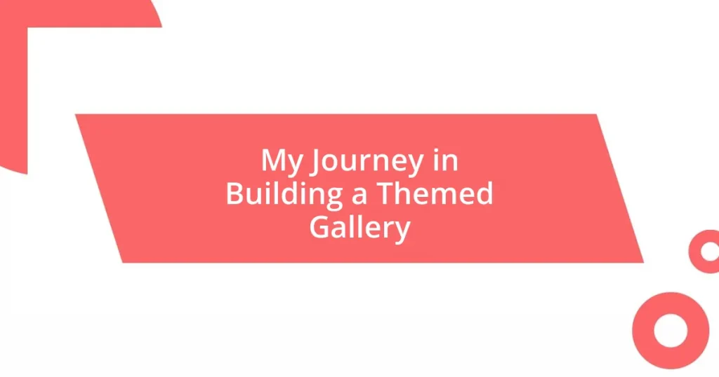My Journey in Building a Themed Gallery