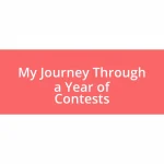 My Journey Through a Year of Contests